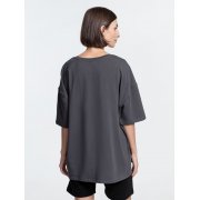 Футболка унисекс оверсайз Crosstown, темно-серая