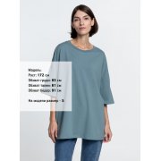 Футболка унисекс оверсайз Crosstown, серо-зеленая арт. 15213.41