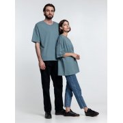 Футболка унисекс оверсайз Crosstown, серо-зеленая арт. 15213.41