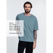 Футболка унисекс оверсайз Crosstown, серо-зеленая арт. 15213.41