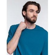 Футболка унисекс оверсайз Crosstown, бирюзовая (морская волна) арт. 15213.49