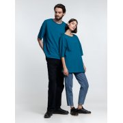 Футболка унисекс оверсайз Crosstown, бирюзовая (морская волна) арт. 15213.49