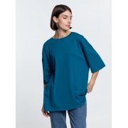 Футболка унисекс оверсайз Crosstown, бирюзовая (морская волна) арт. 15213.49