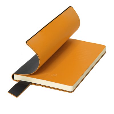 Набор подарочный DESKTOP: кружка, ежедневник, ручка,  стружка, коробка, черный/оранжевый Черный