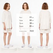 Футболка унисекс T1, молочно-белая