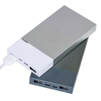 Универсальный аккумулятор "Slim Pro" (10000mAh),серый, 13,8х6,7х1,5 см,пластик,металл Серый