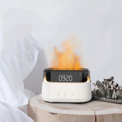 Светодиодный USB увлажнитель-ароматизатор Brava с часами с RGB подсветкой, белый арт. 21021.01