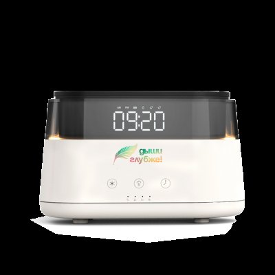 Светодиодный USB увлажнитель-ароматизатор Brava с часами с RGB подсветкой, белый арт. 21021.01