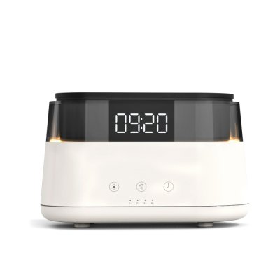 Светодиодный USB увлажнитель-ароматизатор Brava с часами с RGB подсветкой, белый арт. 21021.01