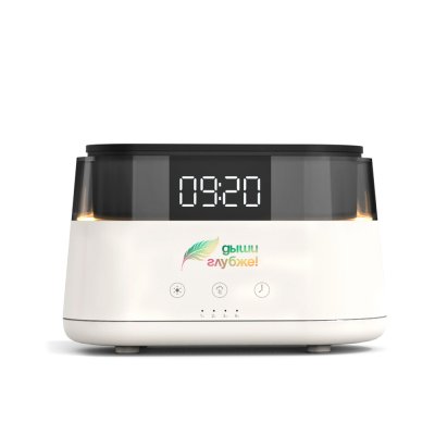Светодиодный USB увлажнитель-ароматизатор Brava с часами с RGB подсветкой, белый арт. 21021.01