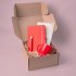 Подарочный набор JOY: блокнот, ручка, кружка, коробка, стружка; красный Красный