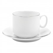 Чайная пара фарфоровая 220см³ "экспресс" "Платиновый" (7С1344Ф34) в коробке