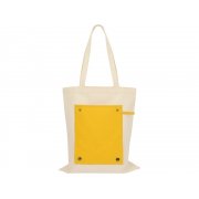 Складная хлопковая сумка для шопинга «Gross» с карманом, 180 г/м2