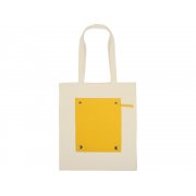 Складная хлопковая сумка для шопинга «Gross» с карманом, 180 г/м2