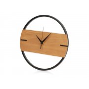 Деревянные часы с металлическим ободом «Time Wheel»