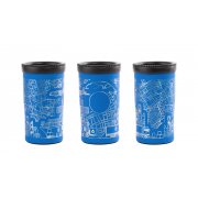 Термостакан "Миссури" 280 мл c гравировкой "Логистика", покрытие soft touch синий