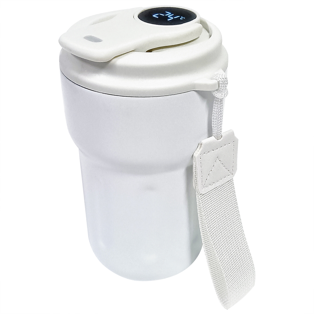 Термокружка вакуумная герметчная Clive с дисплеем, белого цвета арт. 5054.01 Термокружка вакуумная герметчная Clive с дисплеем, белого цвета арт. 5054.01