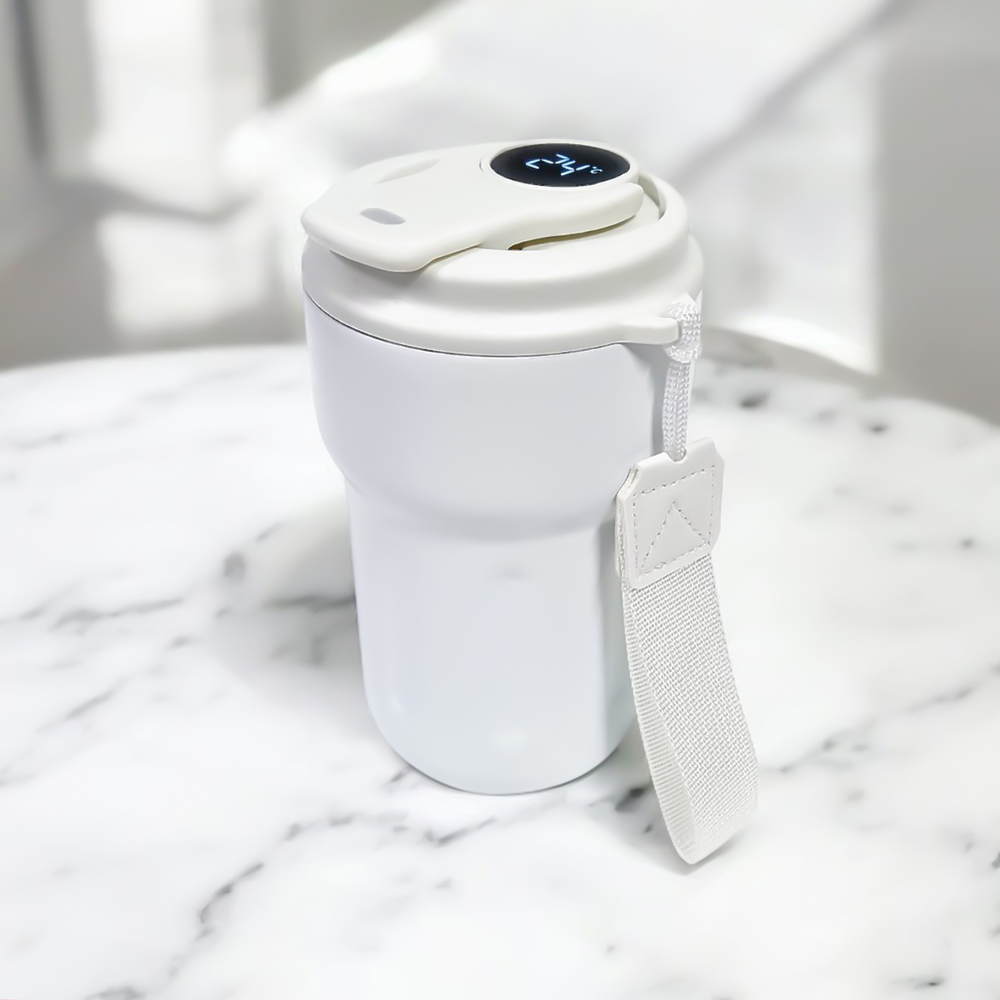 Термокружка вакуумная герметчная Clive с дисплеем, белого цвета арт. 5054.01 Термокружка вакуумная герметчная Clive с дисплеем, белого цвета арт. 5054.01