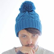 Шапка VOGUE, бирюзовый, верх: 100% акрил, подкладка: 100% полиэстер Голубой