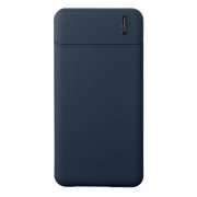 Универсальный аккумулятор Flash 10 (10000 мАч) с подсветкой и soft touch,синий,13,7х6,87х1,55 мм Синий