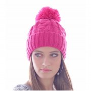 Шапка VOGUE, ярко-розовый, верх: 100% акрил, подкладка: 100% полиэстер Розовый