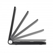 Складная беспроводная (15W) зарядная станция "Clap" для смартфона, часов и наушников, с подсветкой логотипа и подставкой черный