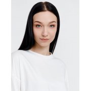 Футболка оверсайз унисекс с длинным рукавом Сity Sapiens, молочно-белая арт. 16418.60