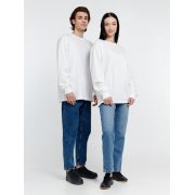 Футболка оверсайз унисекс с длинным рукавом Сity Sapiens, молочно-белая арт. 16418.60