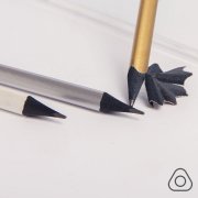 Карандаш чернографитный трехгранный IMAGE, HB Серебро