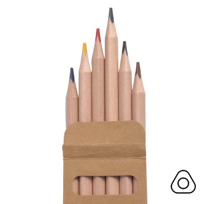 Набор цветных карандашей KINDERLINE small,6 цветов бежевый