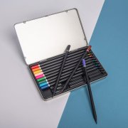 Цветные карандаши PROFESSIONAL, 12 цветов серебристый