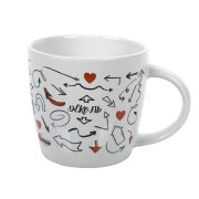 Кружка MILK , глянцевое покрытие белый