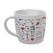 Кружка MILK , глянцевое покрытие белый