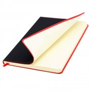 Блокнот A5 "Blackjack" чёрный с красной окантовкой