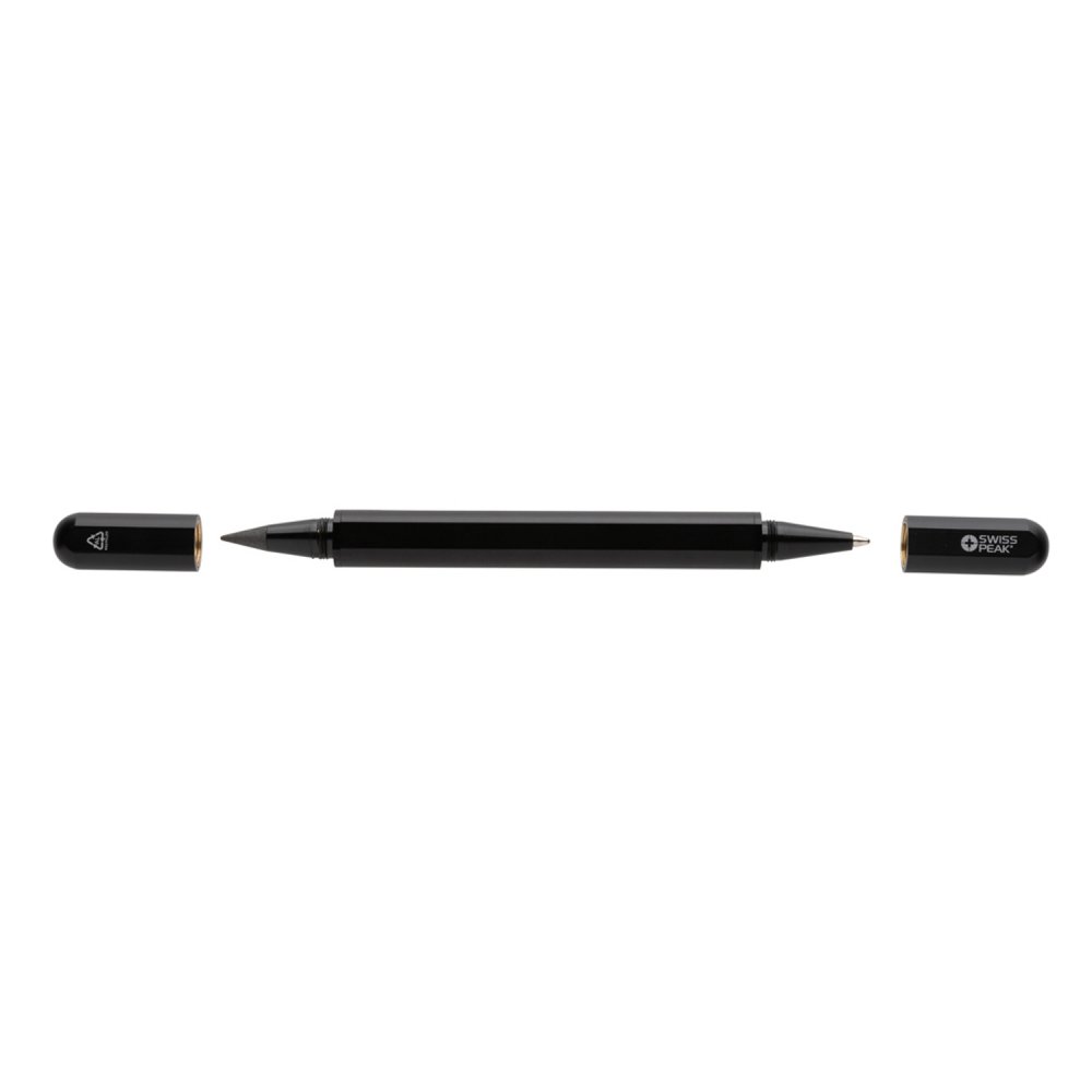 Ручка с двойным наконечником Swiss Peak Storm из переработанного алюминия RCS арт. P611.251 Ручка с двойным наконечником Swiss Peak Storm из переработанного алюминия RCS арт. P611.251