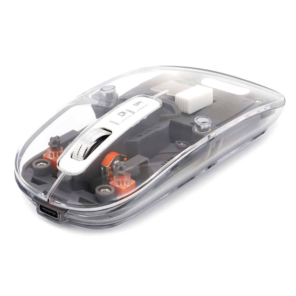 Мышь компьютерная беспроводная прозрачная Crystal, черная арт. 18018.02 Мышь компьютерная беспроводная прозрачная Crystal, черная арт. 18018.02