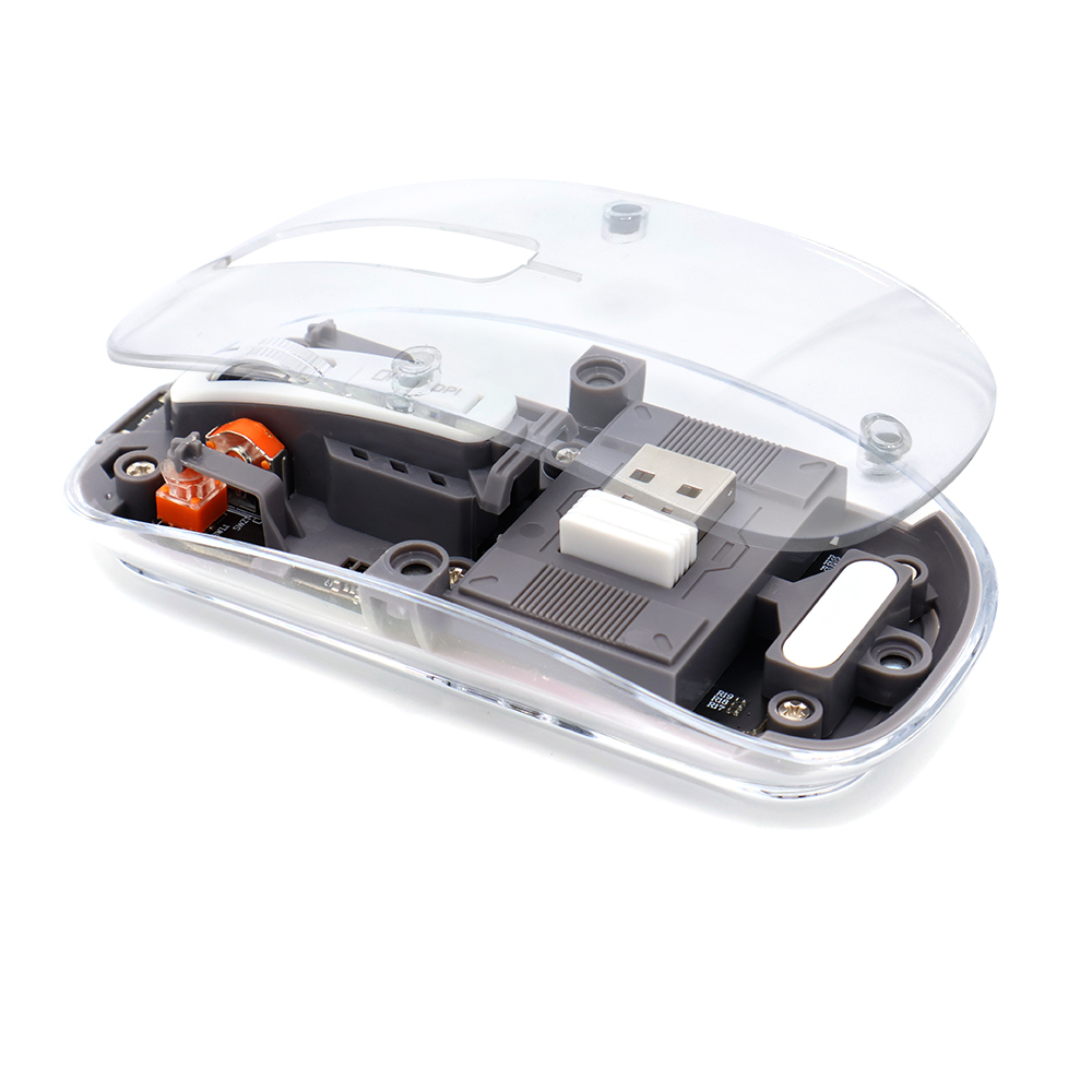 Мышь компьютерная беспроводная прозрачная Crystal, черная арт. 18018.02 Мышь компьютерная беспроводная прозрачная Crystal, черная арт. 18018.02