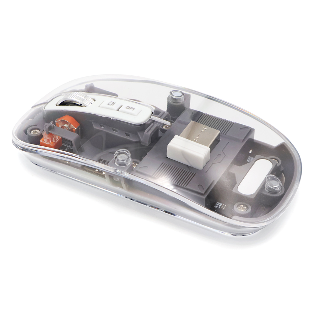 Мышь компьютерная беспроводная прозрачная Crystal, черная арт. 18018.02 Мышь компьютерная беспроводная прозрачная Crystal, черная арт. 18018.02