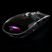 Мышь компьютерная беспроводная прозрачная Crystal, черная арт. 18018.02