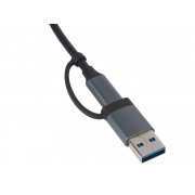 USB-хаб «Link» с коннектором 2-в-1 USB-C и USB-A, 2.0/3.0