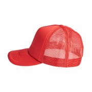 Бейсболка FLICK, 5 клиньев, пластиковая застежка Красный