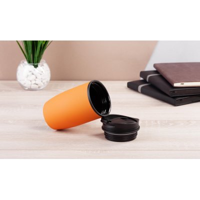 Термостакан "Unicup" 300 мл, покрытие soft touch оранжевый