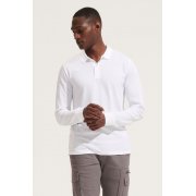 Рубашка поло унисекс с длинным рукавом Planet LSL, черный меланж арт. 04241348