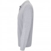 Рубашка поло унисекс с длинным рукавом Planet LSL, серый меланж арт. 04241360 Рубашка поло унисекс с длинным рукавом Planet LSL, серый меланж арт. 04241360