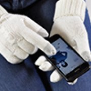 Перчатки сенсорные "Irish", синий_М, 100% акрил Синий