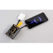 Зарядное устройство "Shine" 9000 mAh с LED-подсветкой, встроенными кабелями Type-C/Lightning/USB черный с желтым