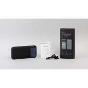 Зарядное (22.5W) устройство "Grade SOFTTOUCH" 10000 mAh с подсветкой логотипа, встроенными кабелями и цифровым индикатором заряда черный