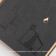 Ежедневник недатированный "Аскона", А5 черный с золотом