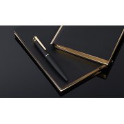 Ежедневник недатированный "Аскона", А5 черный с золотом