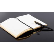 Ежедневник недатированный "Аскона", А5 черный с золотом